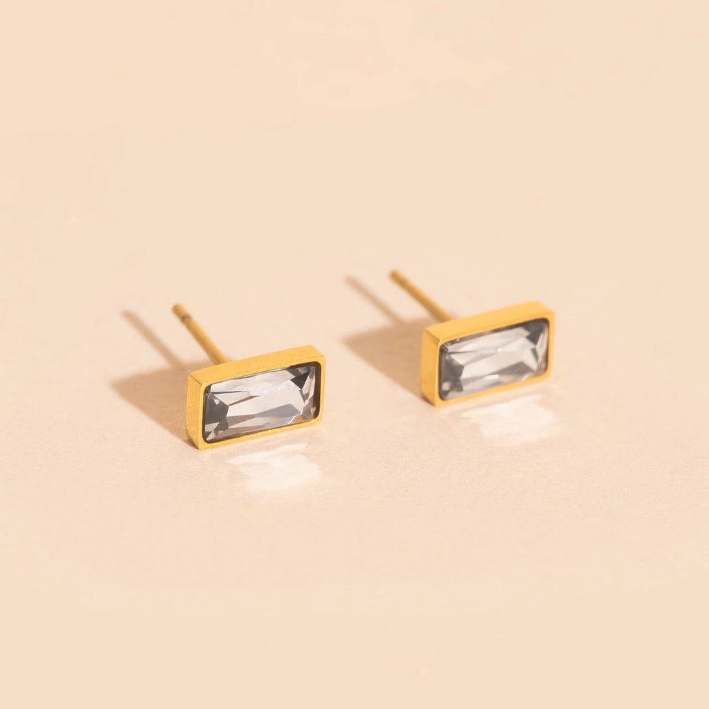 April Birthstone Stud Earrings by Oh Clementine