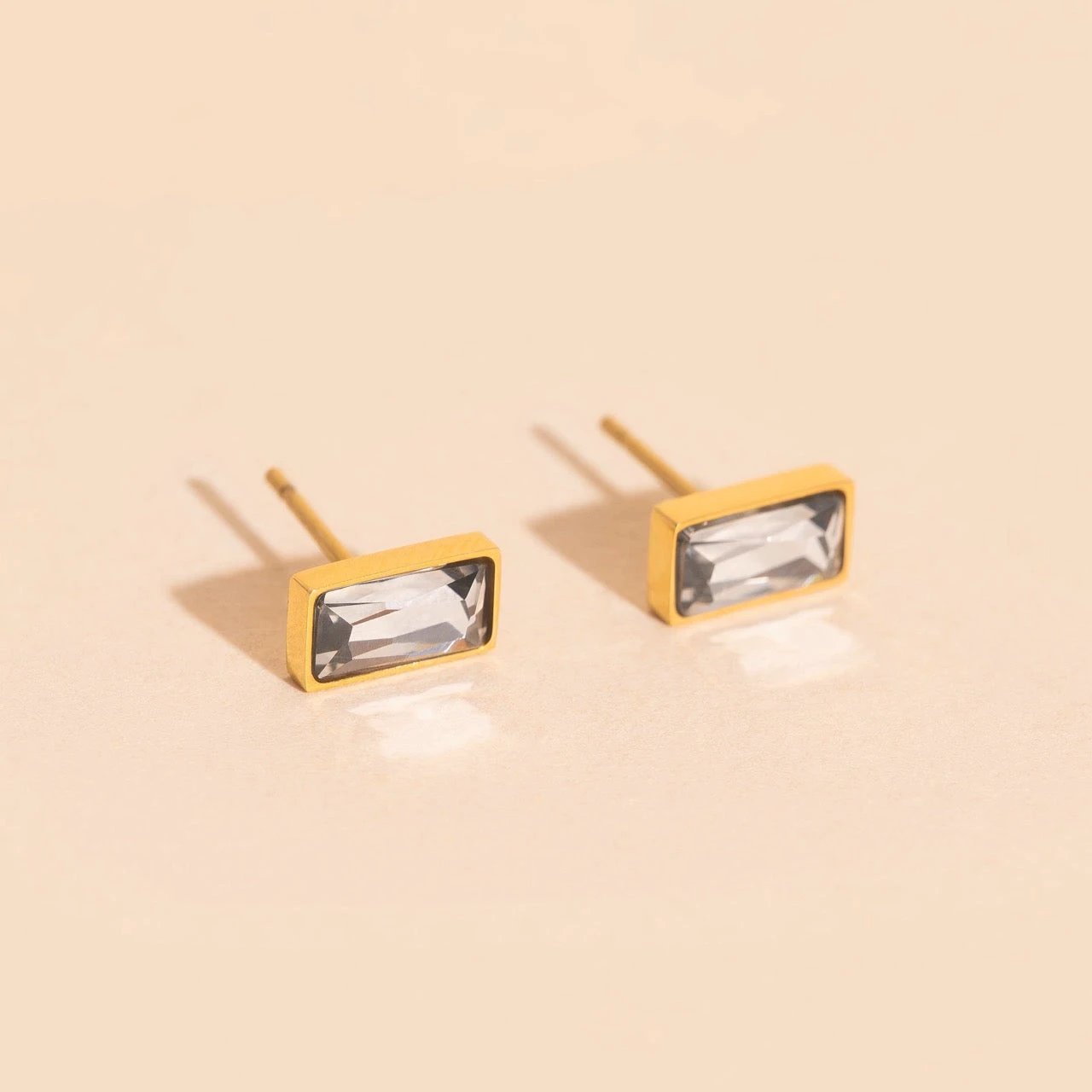 April Birthstone Stud Earrings by Oh Clementine