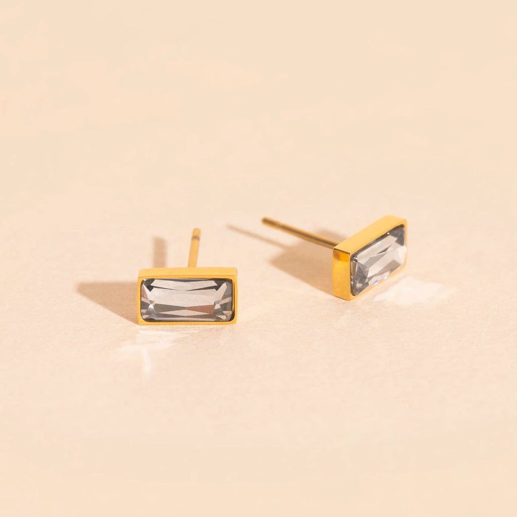 April Birthstone Stud Earrings by Oh Clementine