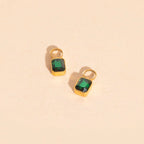 May Birthstone Huggie Hoop Charms by Oh Clementine