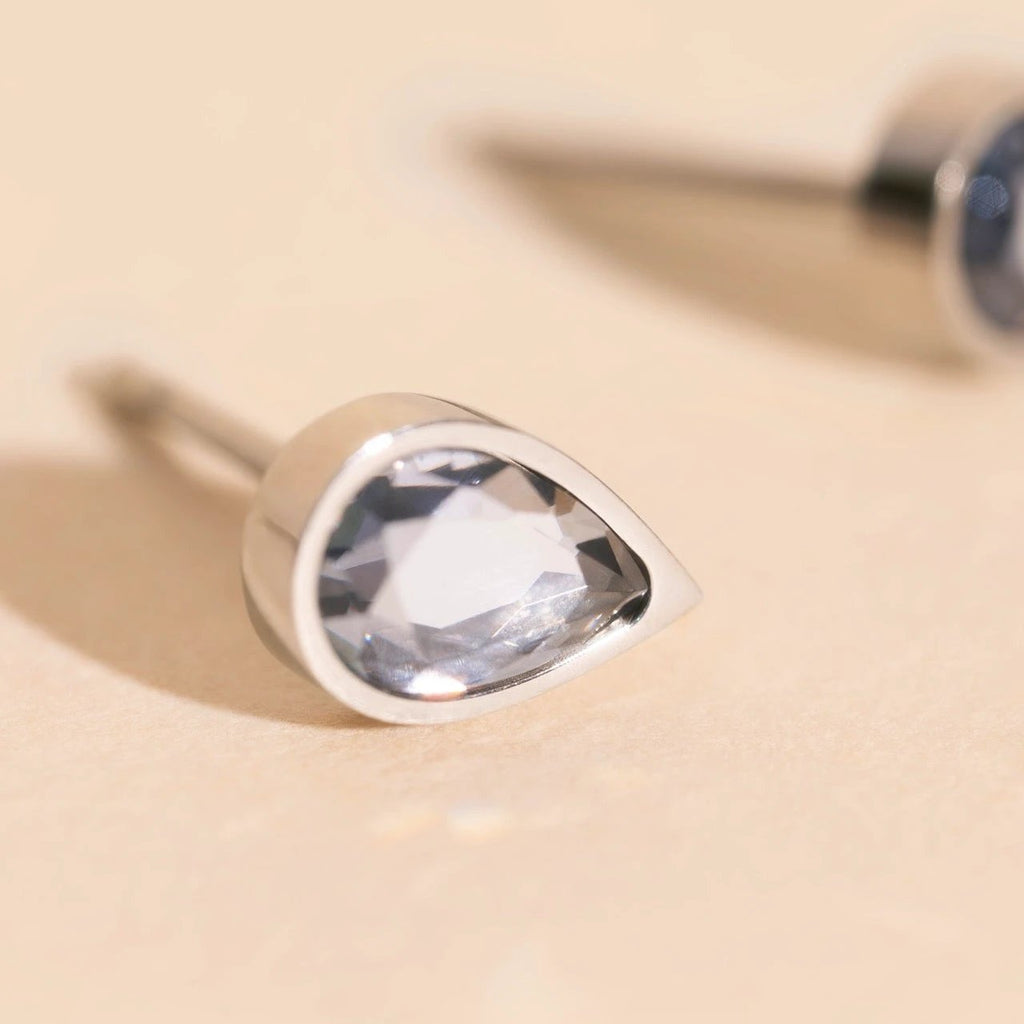 June Birthstone Stud Earrings by Oh Clementine