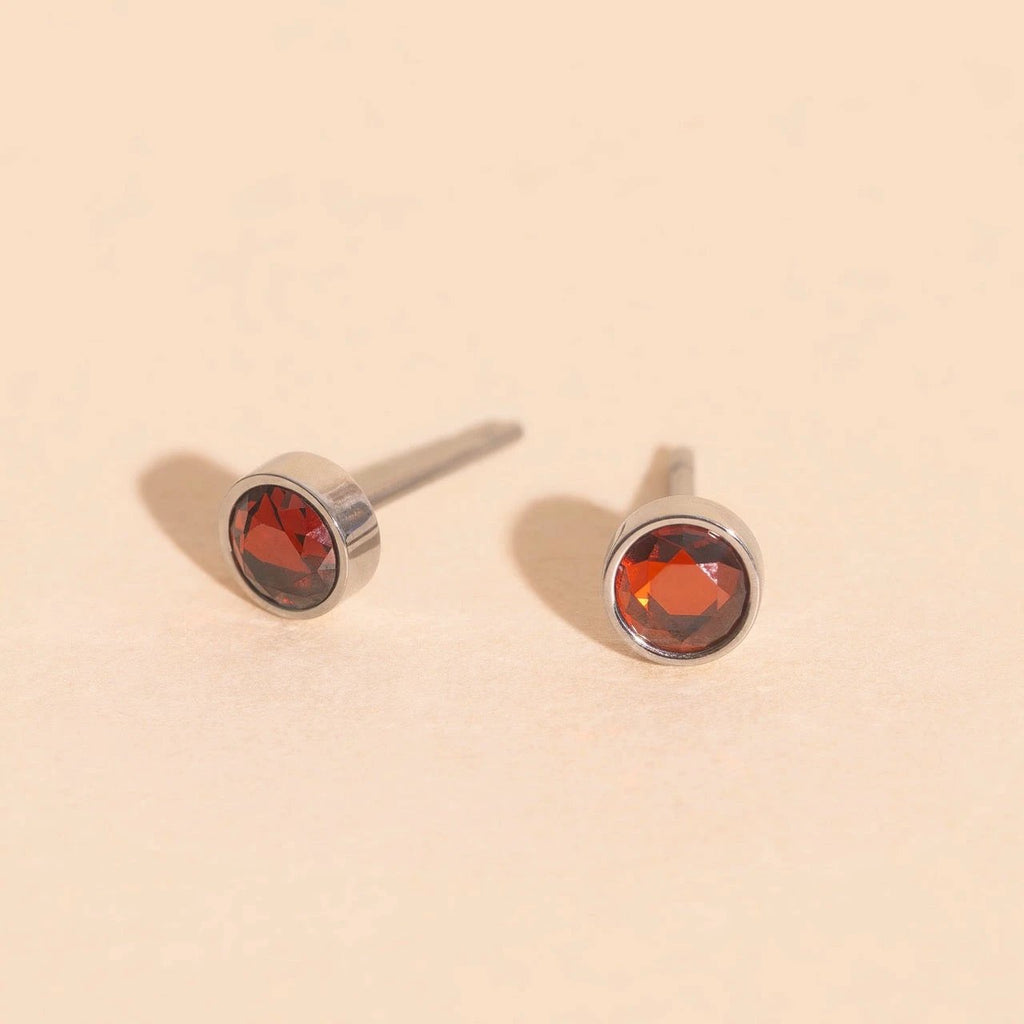 January Birthstone Stud Earrings by Oh Clementine