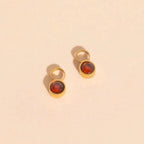 January Birthstone Huggie Hoop Charms by Oh Clementine