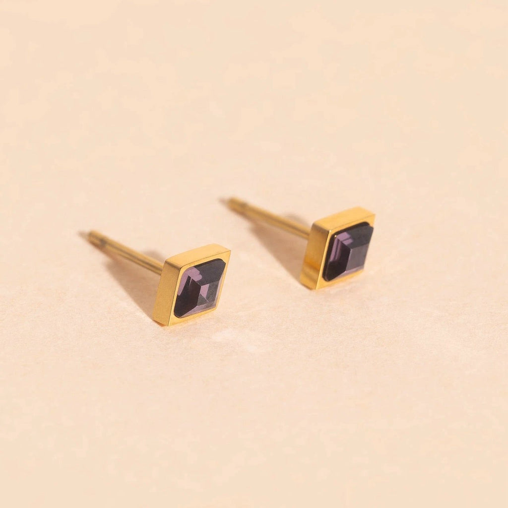 February Birthstone Stud Earrings by Oh Clementine
