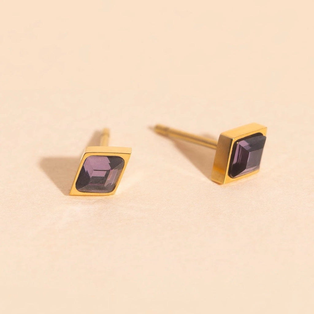 February Birthstone Stud Earrings by Oh Clementine