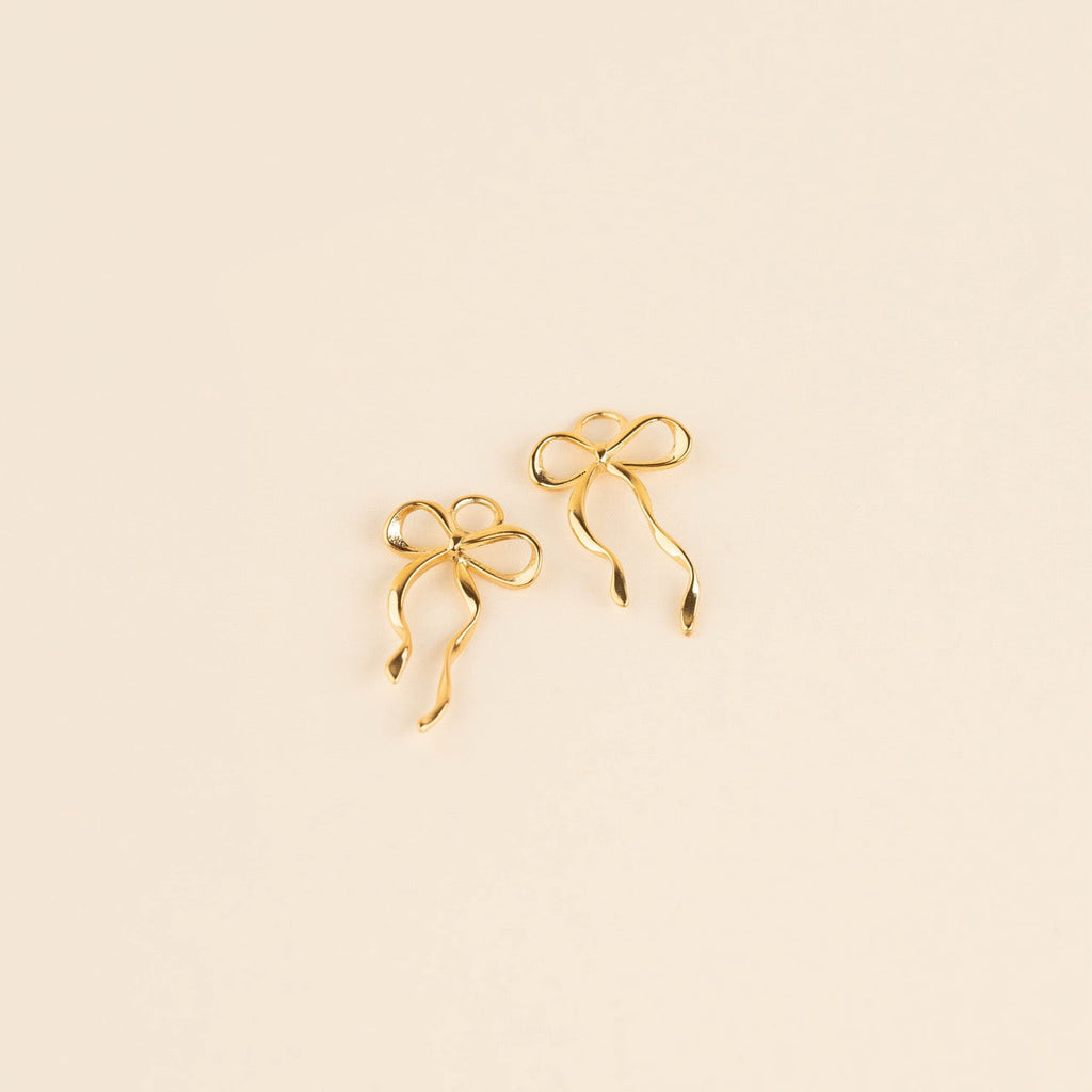 Dainty Bow Huggie Hoop Charms