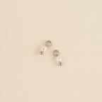 Mini Natural Pearl Huggie Hoop Charms by Oh Clementine