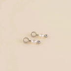 Mini Natural Pearl Huggie Hoop Charms by Oh Clementine