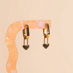 Paperclip Heart Huggie Hoop Charms