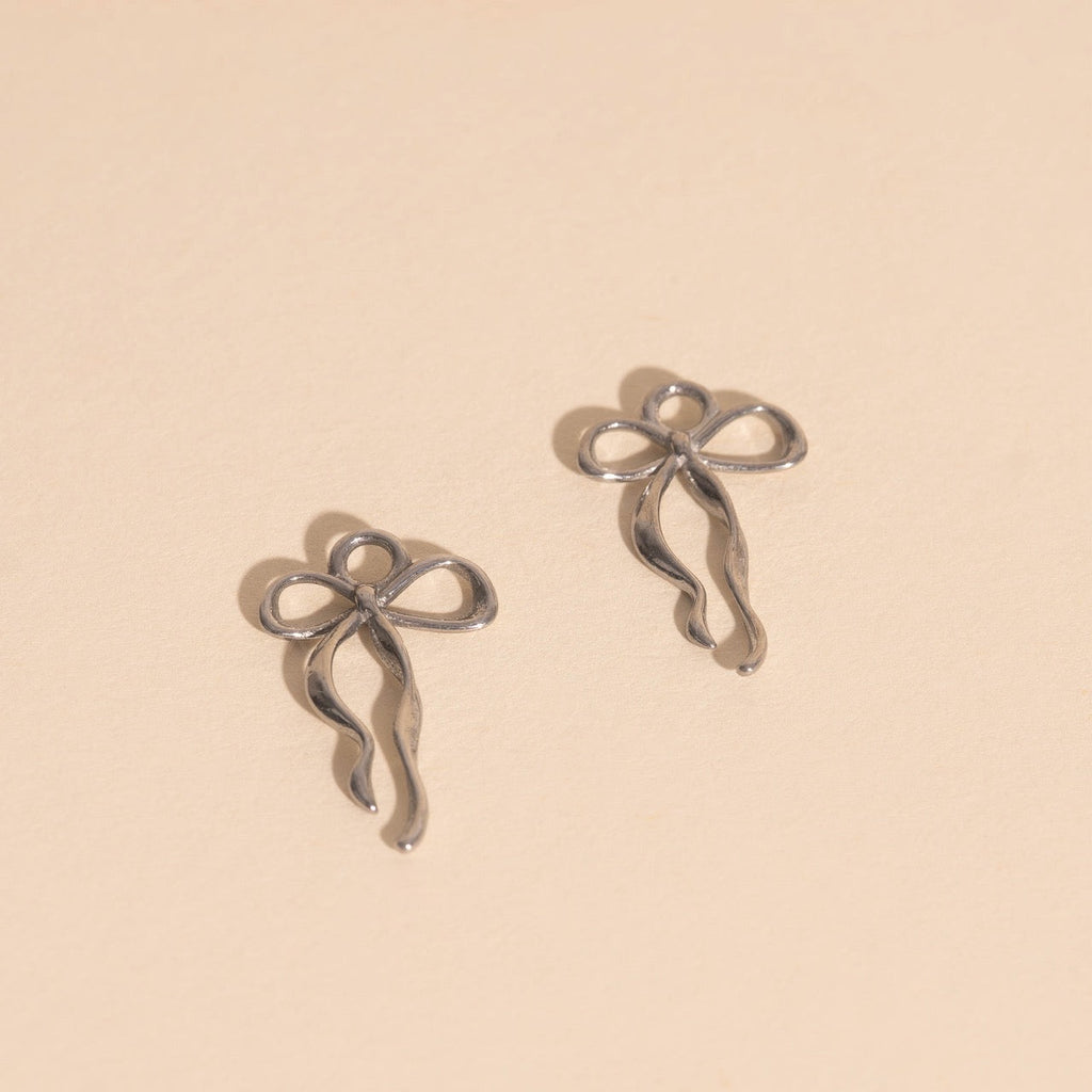 Dainty Bow Huggie Hoop Charms