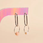 Blush Trio Huggie Hoop Charms by Oh Clementine