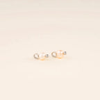 Natural Pearl Huggie Hoop Charms by Oh Clementine
