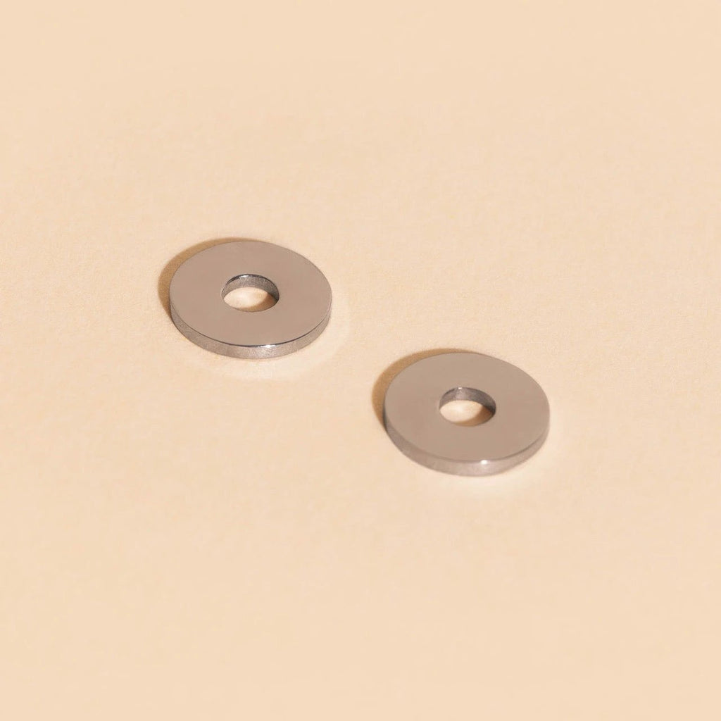 Disc Rounded Huggie Hoop Charms by Oh Clementine