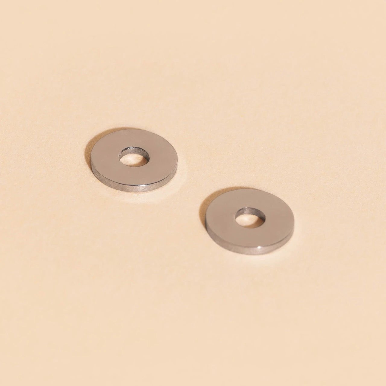 Disc Rounded Huggie Hoop Charms by Oh Clementine