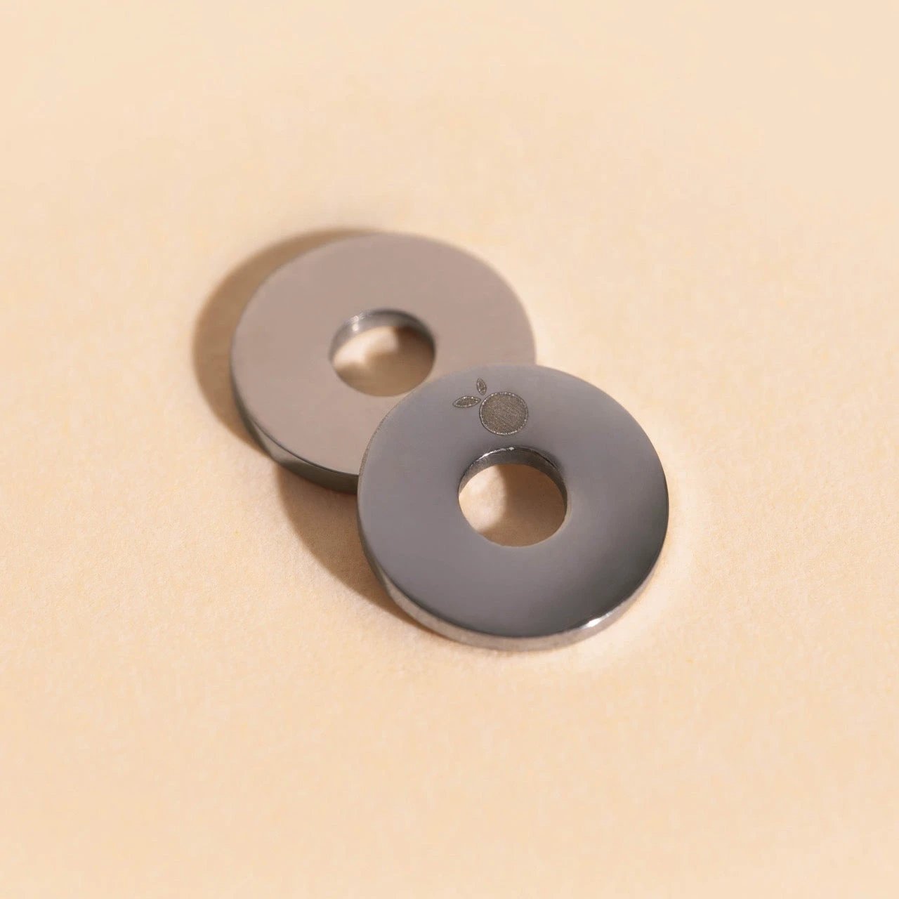 Disc Rounded Huggie Hoop Charms by Oh Clementine