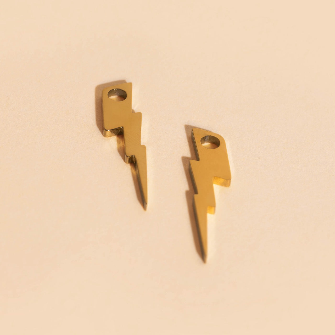 Lightning Bolt Huggie Hoop Charms