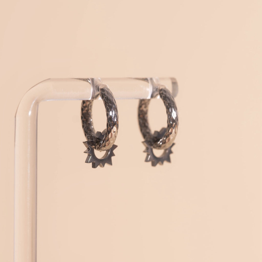 Sunburst Huggie Hoop Charms