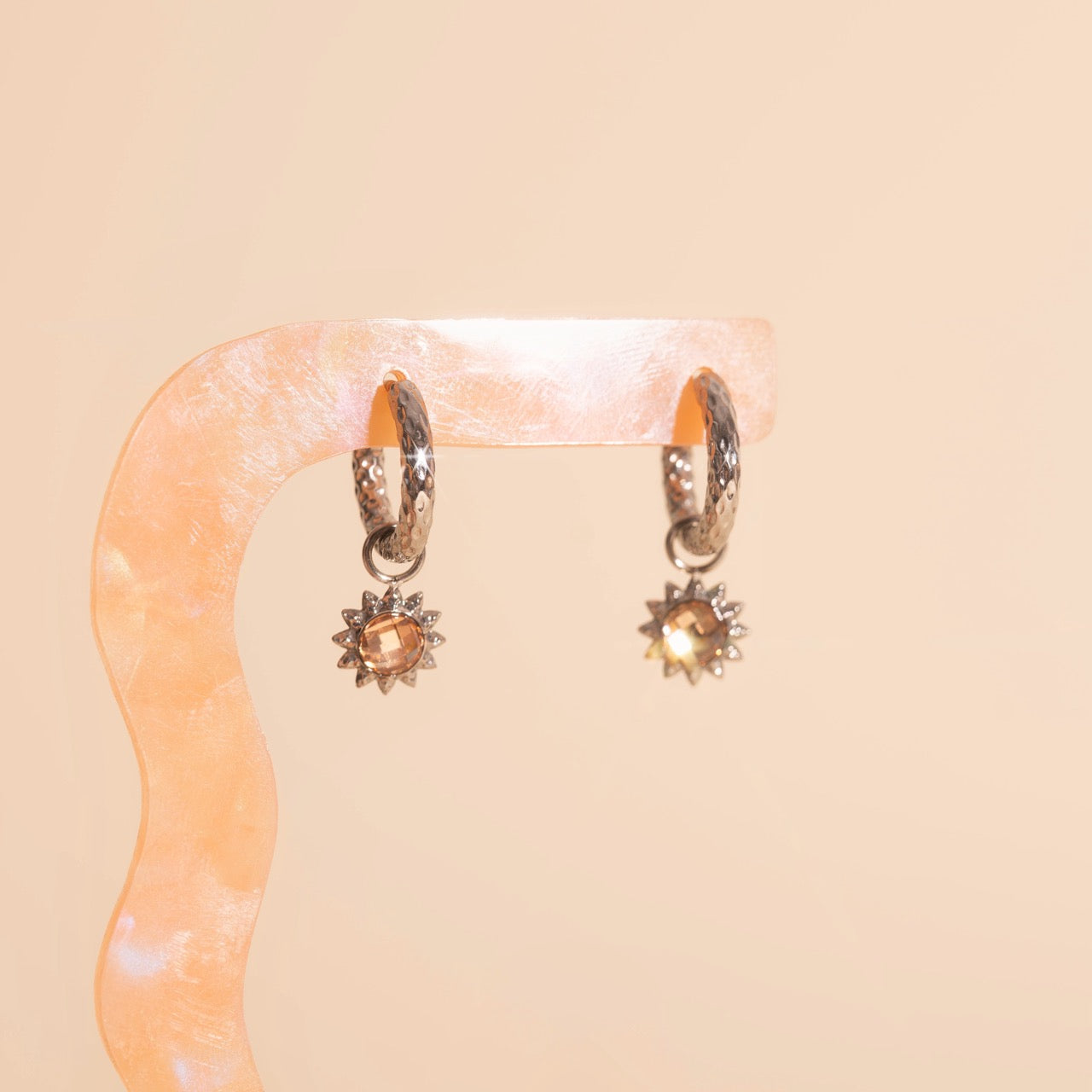 Sun Huggie Hoop Charms