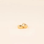 Disc Rounded Huggie Hoop Charms by Oh Clementine
