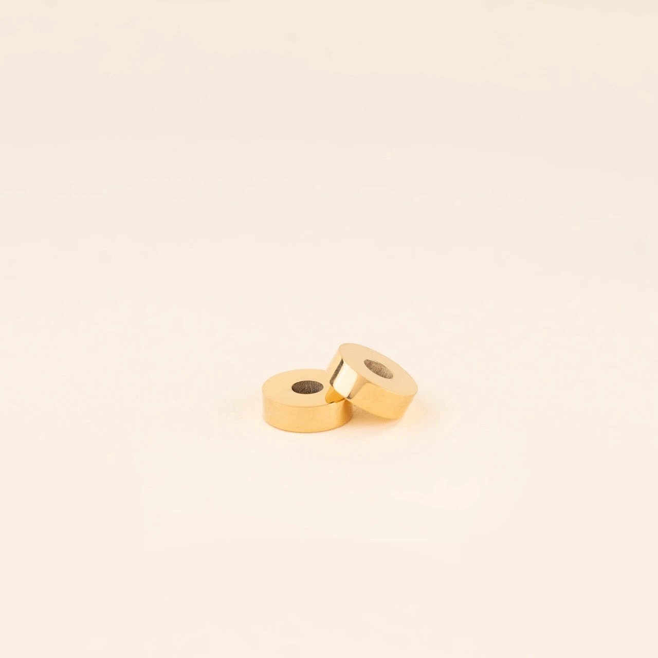 Disc Rounded Huggie Hoop Charms by Oh Clementine