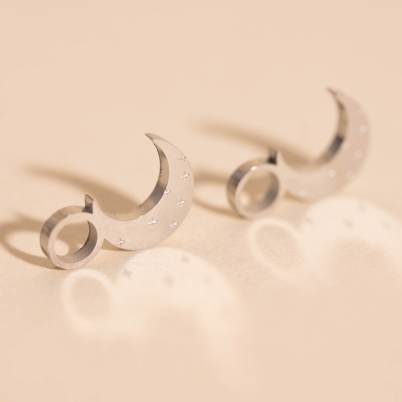 Moon Huggie Hoop Charms