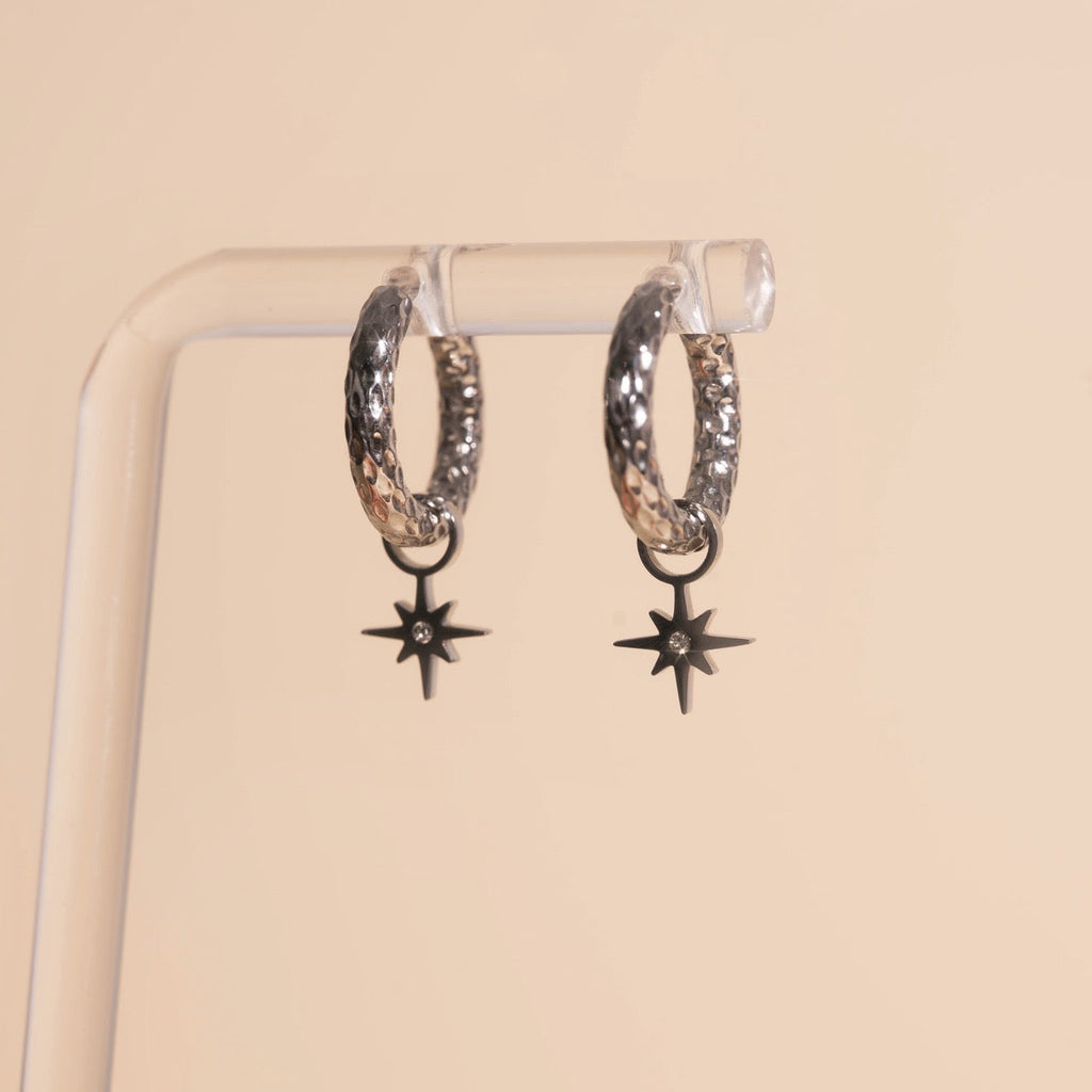 Mini Starburst Huggie Hoop Charms