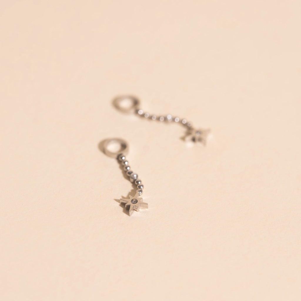Dangle Starburst Huggie Hoop Charms