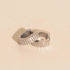 Textured Chunky Huggie Hoop Earrings by Oh Clementine