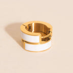 Color Chunky Huggie Hoop Earrings by Oh Clementine