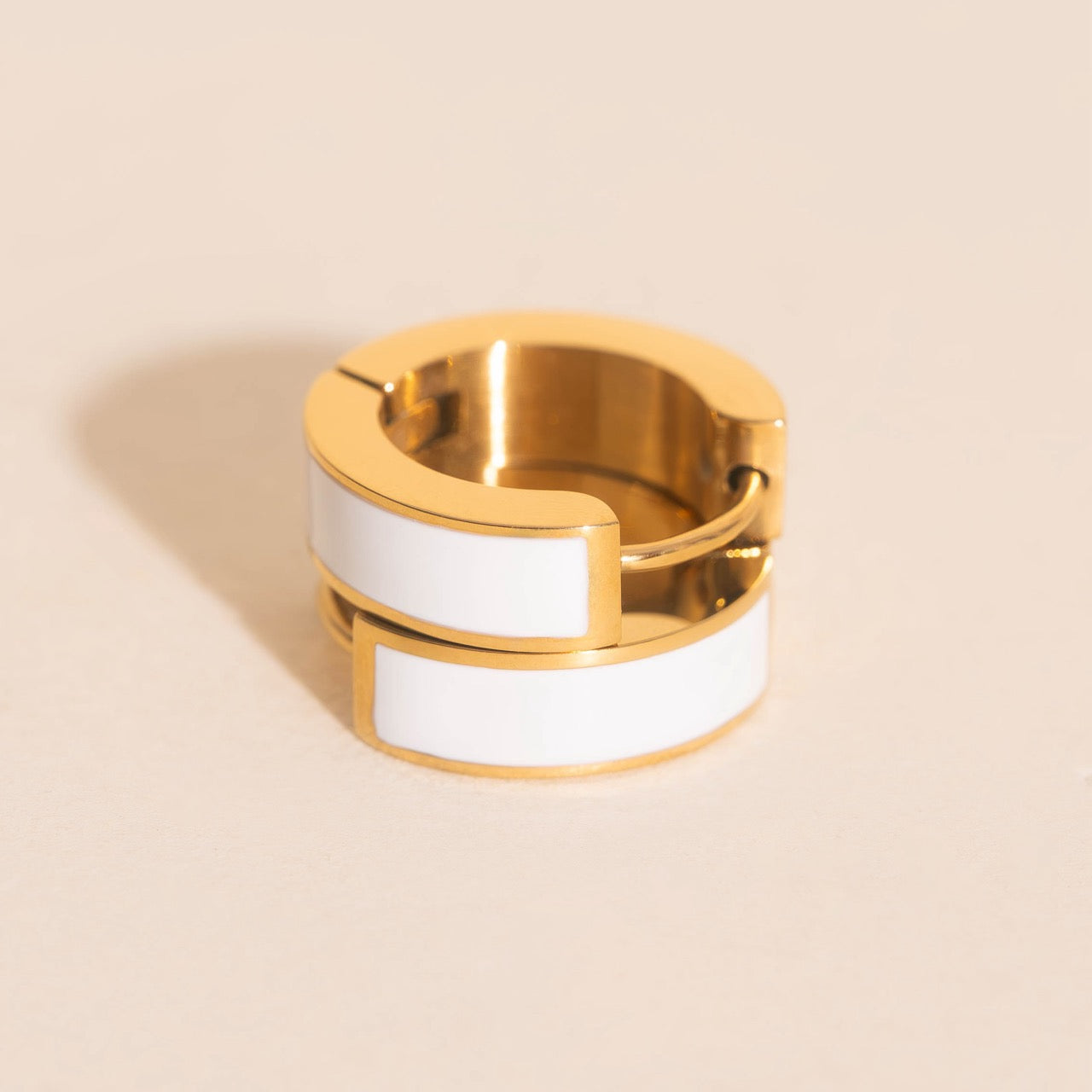 Color Chunky Huggie Hoop Earrings