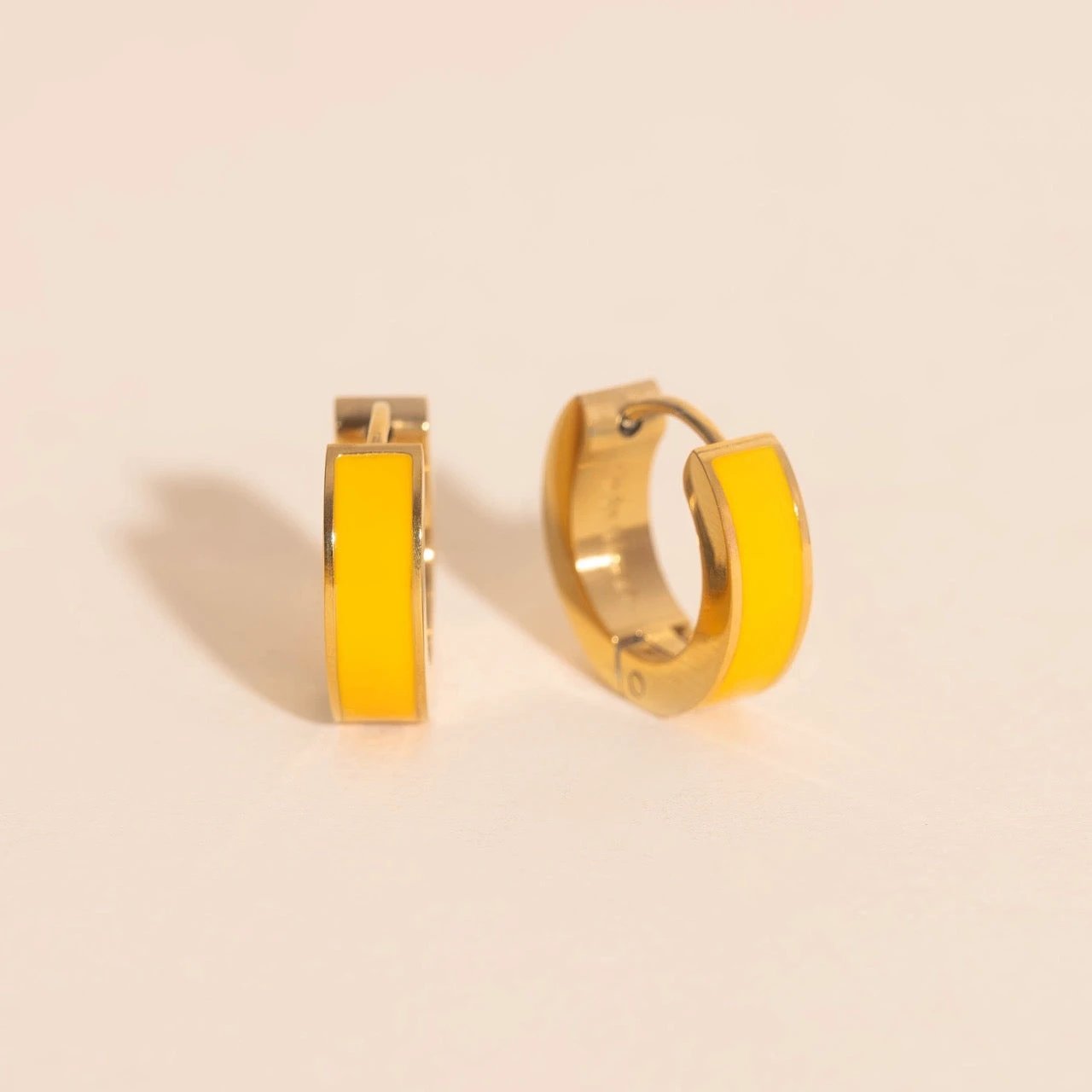 Color Chunky Huggie Hoop Earrings by Oh Clementine
