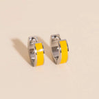 Color Chunky Huggie Hoop Earrings by Oh Clementine
