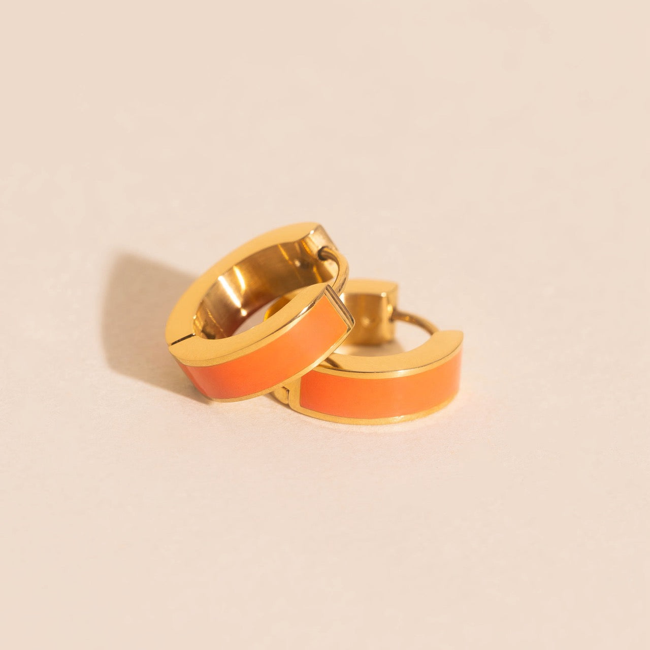 Color Chunky Huggie Hoop Earrings