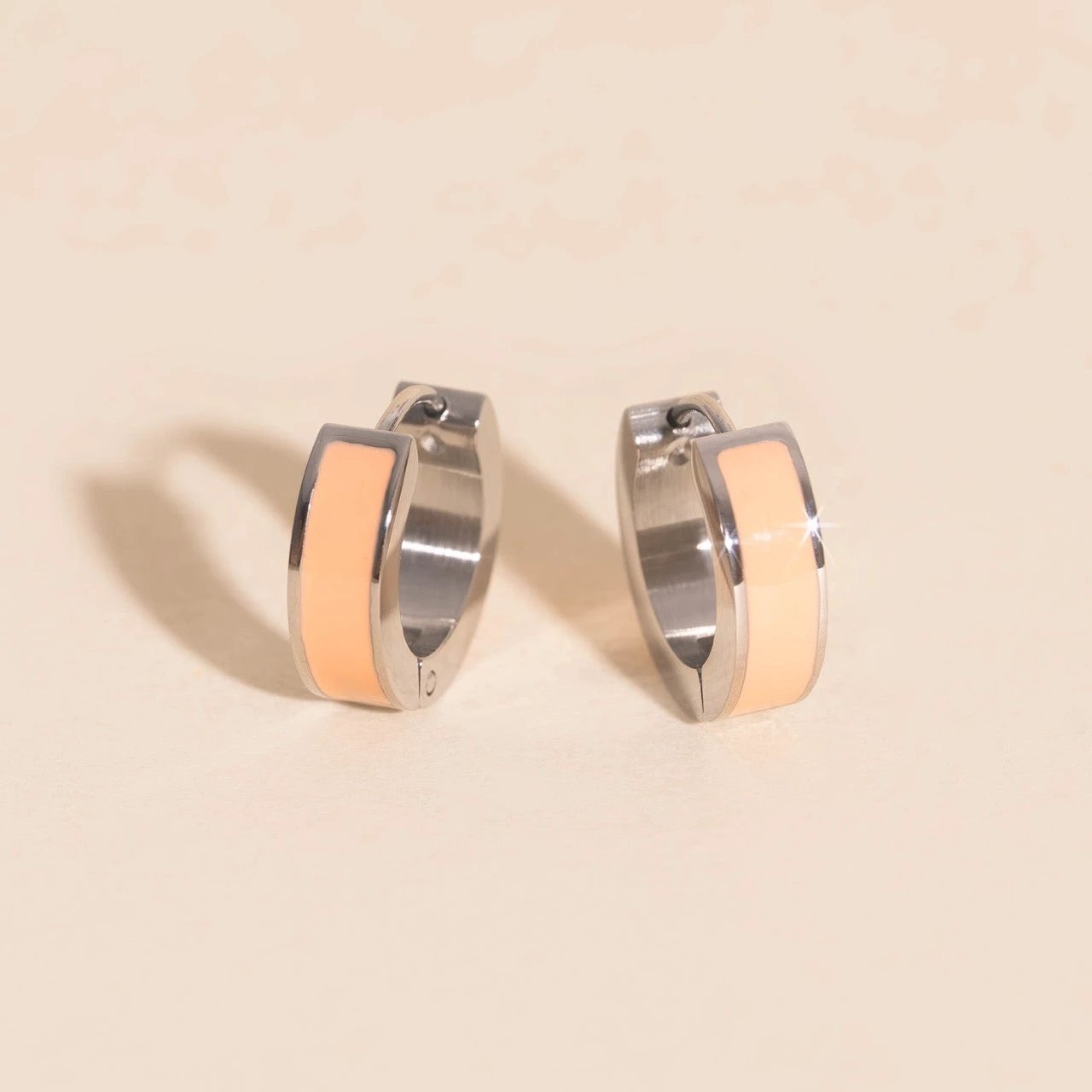 Color Chunky Huggie Hoop Earrings by Oh Clementine