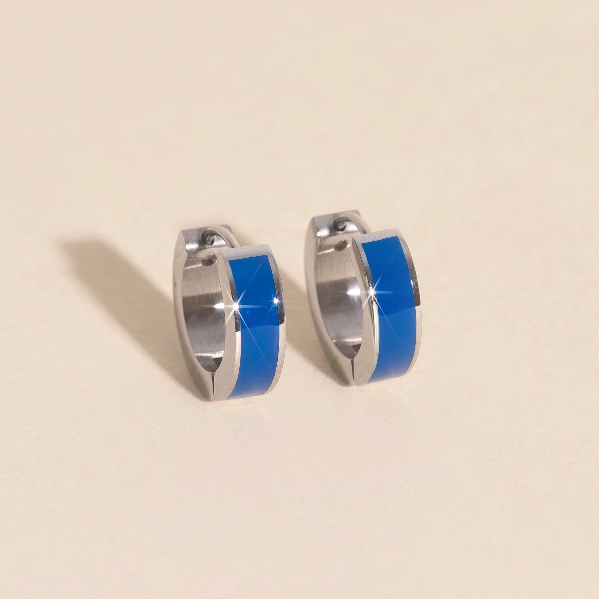 Color Chunky Huggie Hoop Earrings by Oh Clementine