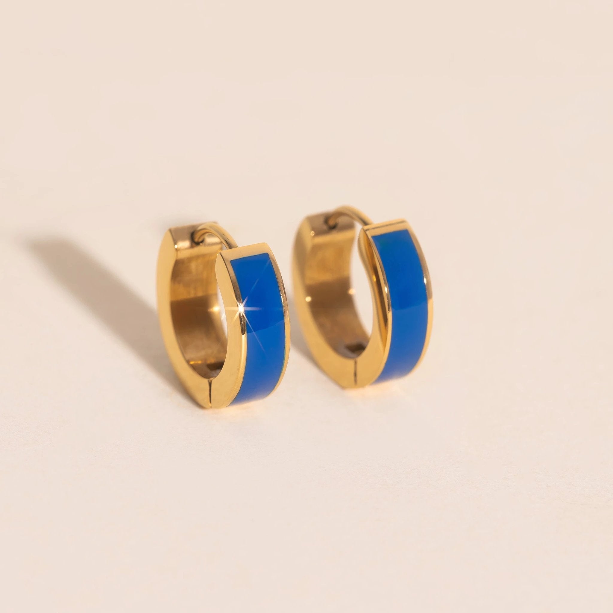 Color Chunky Huggie Hoop Earrings by Oh Clementine