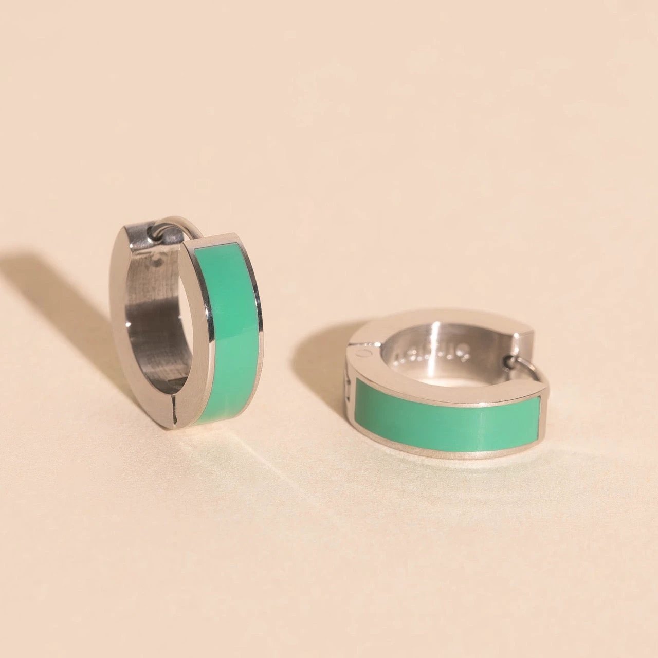 Color Chunky Huggie Hoop Earrings by Oh Clementine