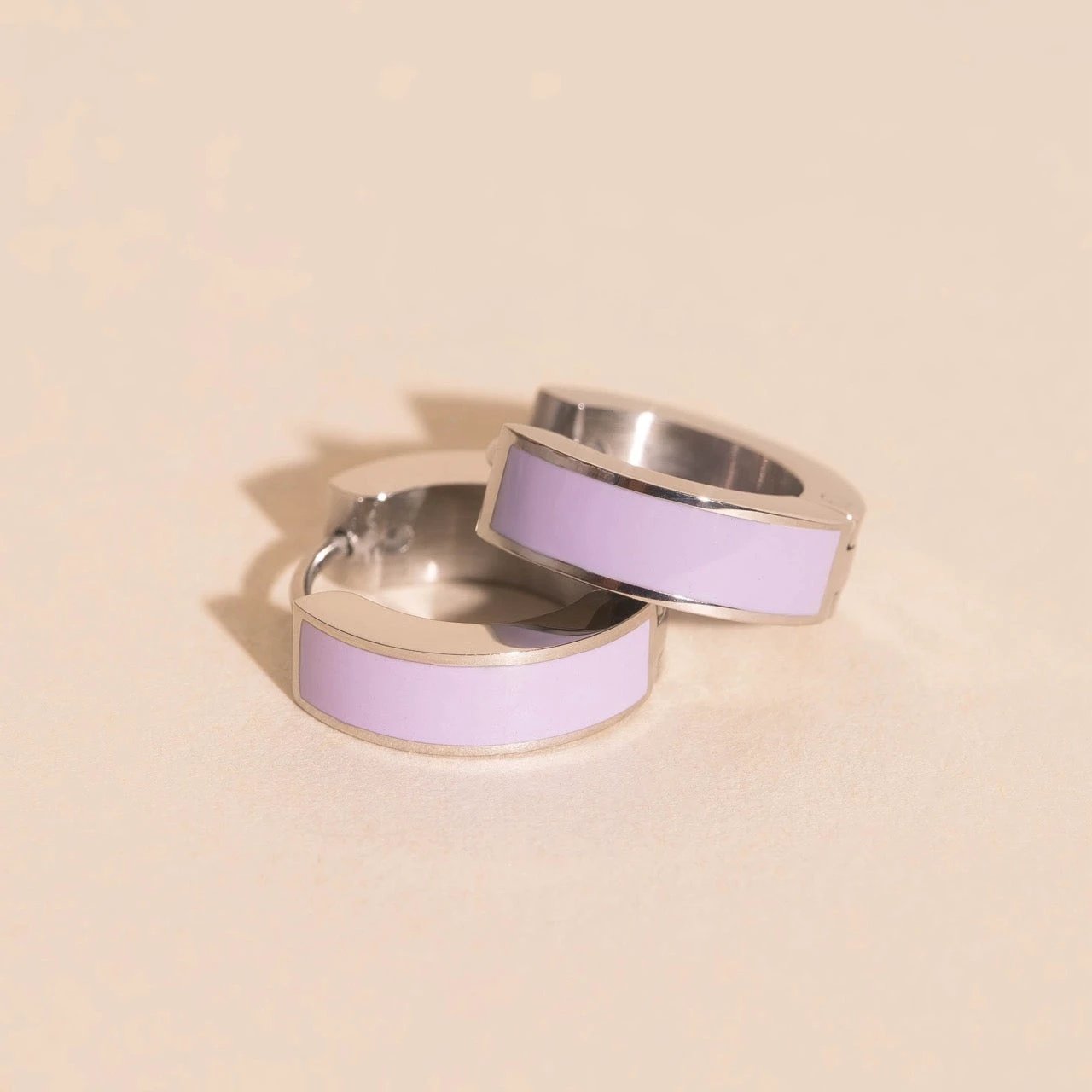 Color Chunky Huggie Hoop Earrings by Oh Clementine