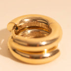 Titanium Chunky Rounded Huggie Hoop Earrings