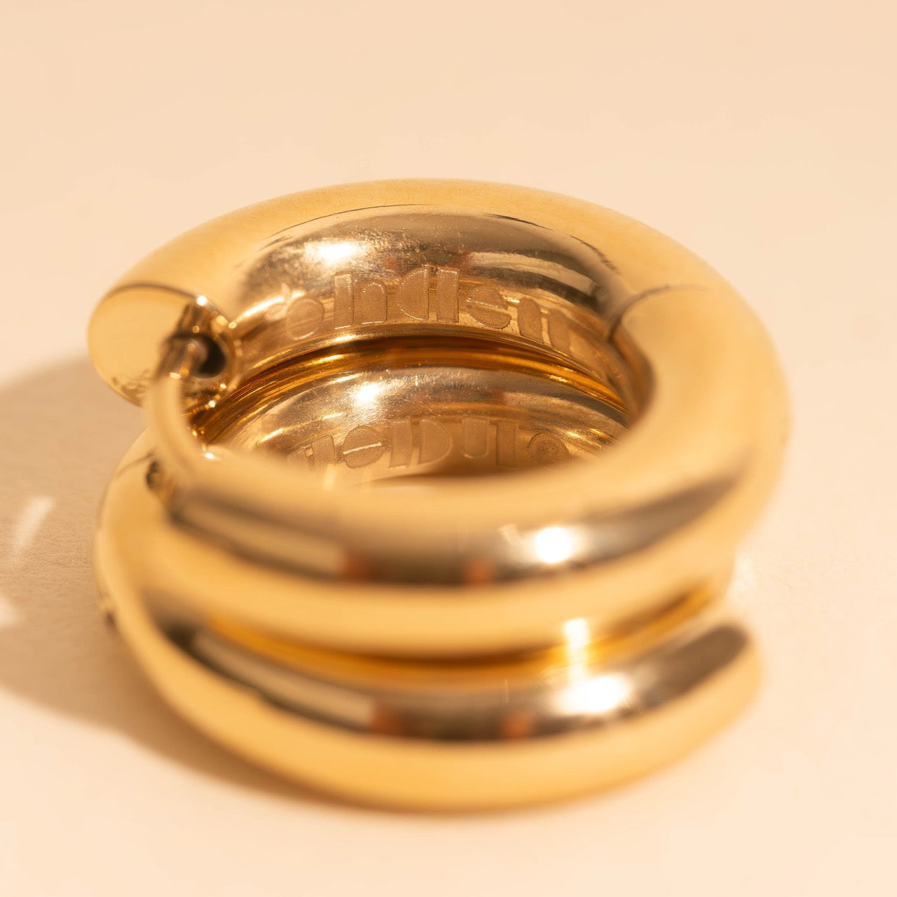 Titanium Chunky Rounded Huggie Hoop Earrings