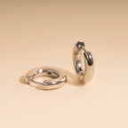 Titanium Chunky Rounded Huggie Hoop Earrings