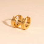 Paisley Chunky Huggie Hoop Earrings by Oh Clementine