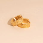 Paisley Chunky Huggie Hoop Earrings by Oh Clementine