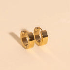 Smooth Chunky Huggie Hoop Earrings by Oh Clementine
