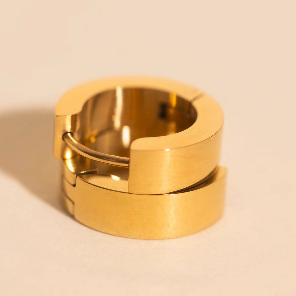 Smooth Chunky Huggie Hoop Earrings by Oh Clementine