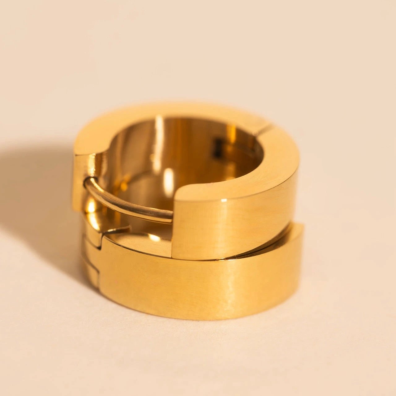 Smooth Chunky Huggie Hoop Earrings by Oh Clementine
