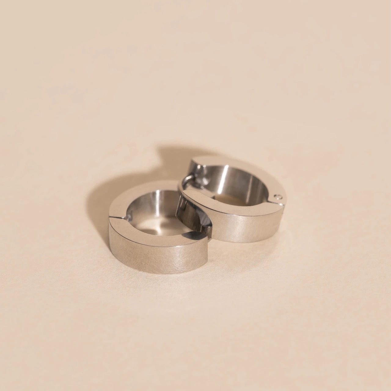 Smooth Chunky Huggie Hoop Earrings by Oh Clementine