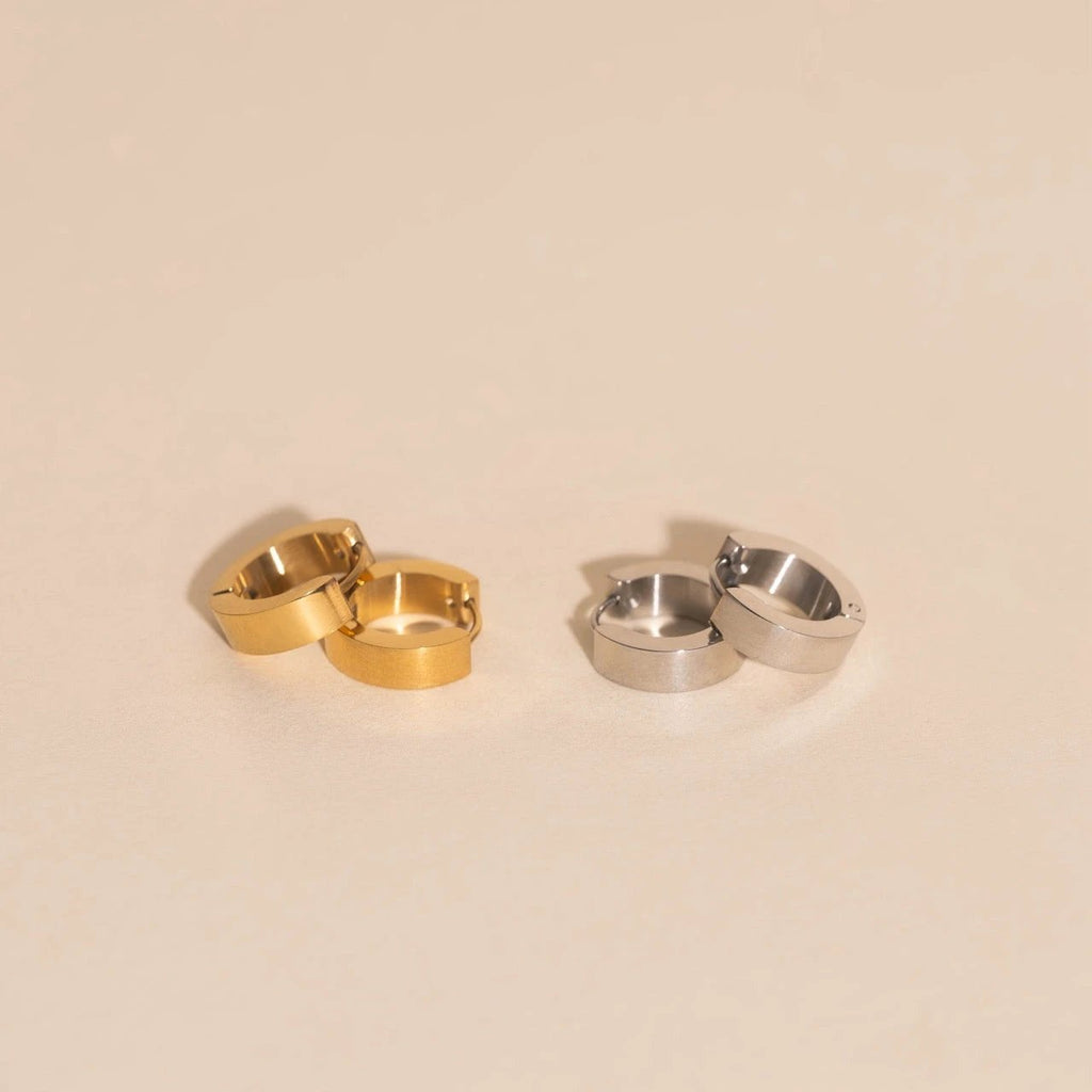 Smooth Chunky Huggie Hoop Earrings by Oh Clementine