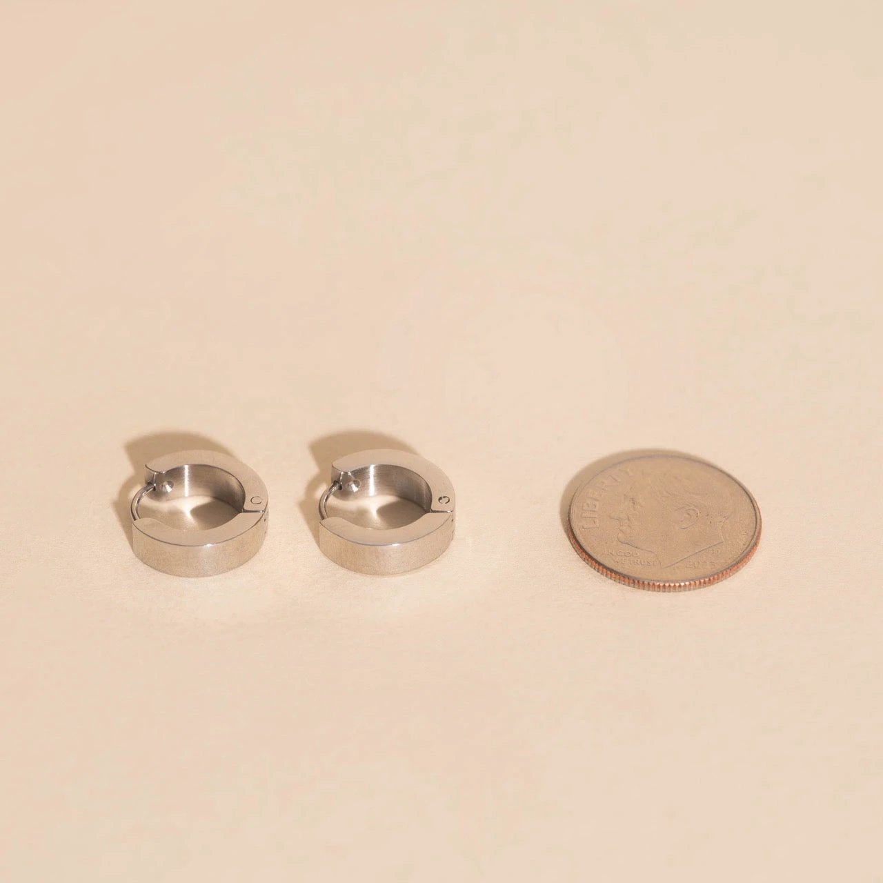 Smooth Chunky Huggie Hoop Earrings by Oh Clementine