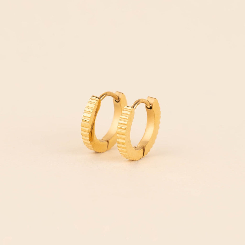 Textured Huggie Hoop Earrings